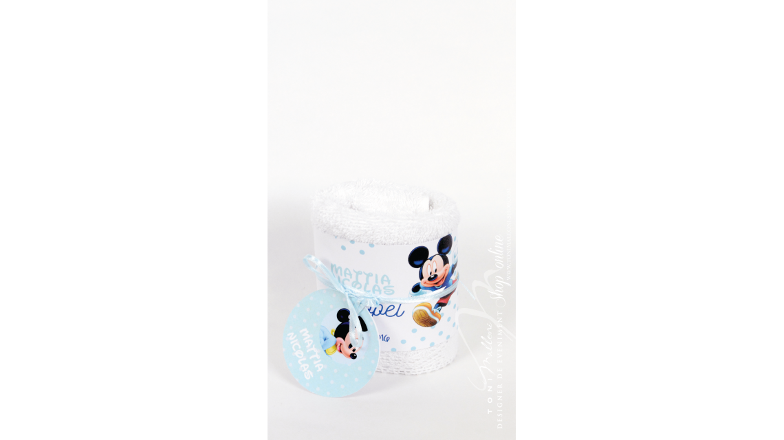 Trusou de botez brodat pentru baieti cu Mickey Mouse, Little man 3